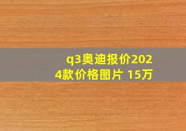 q3奥迪报价2024款价格图片 15万